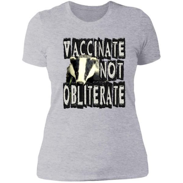 vaccinate not obliterate lady t-shirt