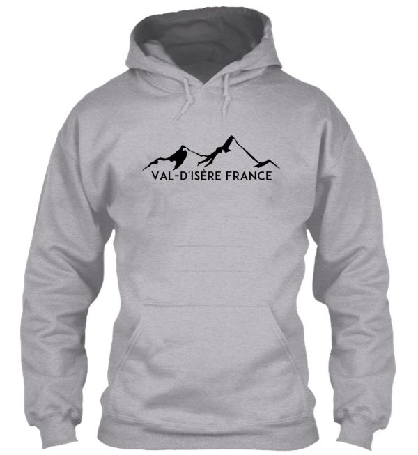 val d'isere france skiing savoie tarentaise valley ski snowboard mountain silhouette skis hoodie