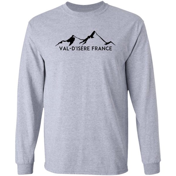 val d'isere france skiing savoie tarentaise valley ski snowboard mountain silhouette skis long sleeve