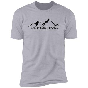 val d'isere france skiing savoie tarentaise valley ski snowboard mountain silhouette skis shirt