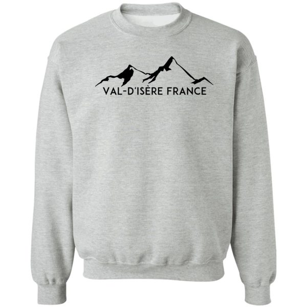 val d'isere france skiing savoie tarentaise valley ski snowboard mountain silhouette skis sweatshirt