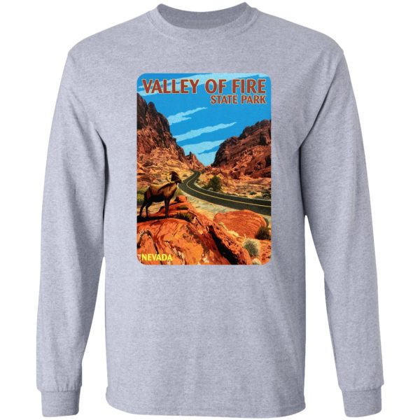 valley of fire state park nevada vintage travel decal long sleeve