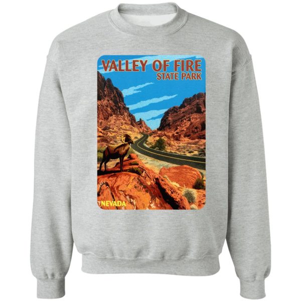 valley of fire state park nevada vintage travel decal sweatshirt