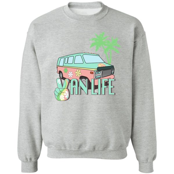 van life retro hippie camping sweatshirt