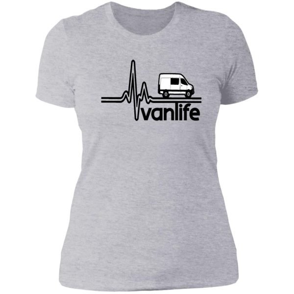 vanlife campervan logo lady t-shirt