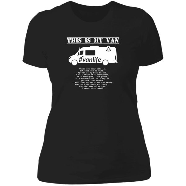 vanlife creed - sprinter g2 lady t-shirt