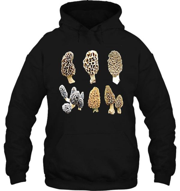 variety of morel mushrooms hoodie