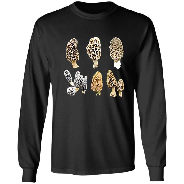 variety of morel mushrooms long sleeve