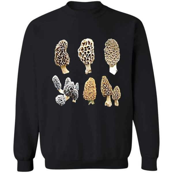 variety of morel mushrooms sweatshirt