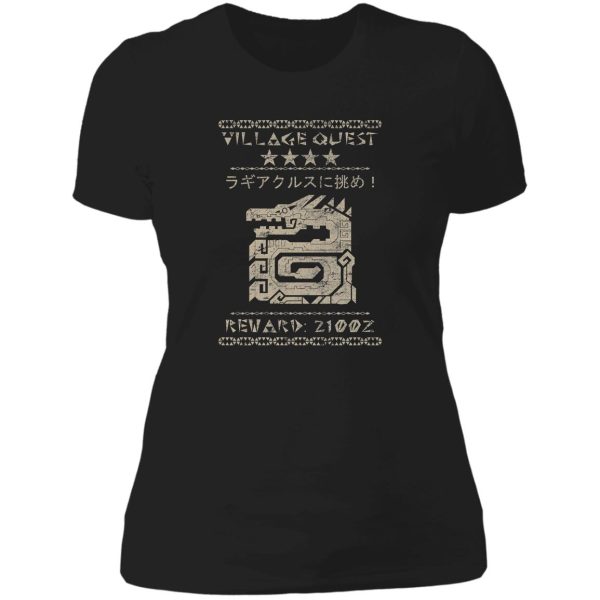 village quest - lagiacrus lady t-shirt
