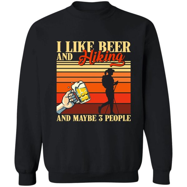 vintage beer hiking and maybe 3 people sweatshirt