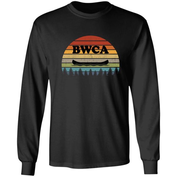 vintage bwca canoe & trees design long sleeve