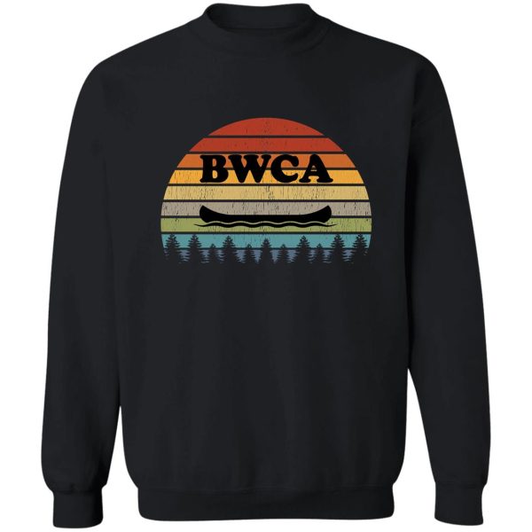 vintage bwca canoe & trees design sweatshirt