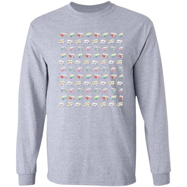 vintage camper drawing design long sleeve