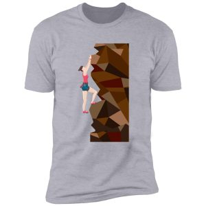 vintage cool girl rock climbing shirt