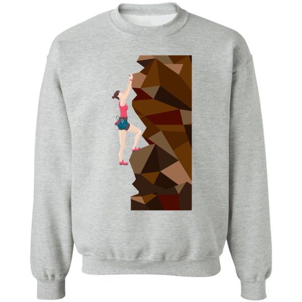 vintage cool girl rock climbing sweatshirt