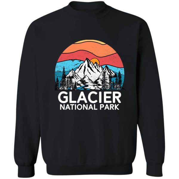 vintage glacier national park retro 80s montana mountain sweatshirt