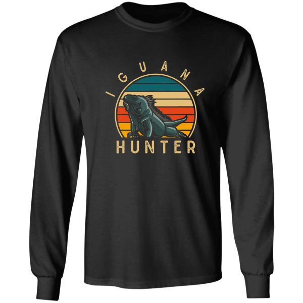 vintage iguana hunter funny reptile long sleeve