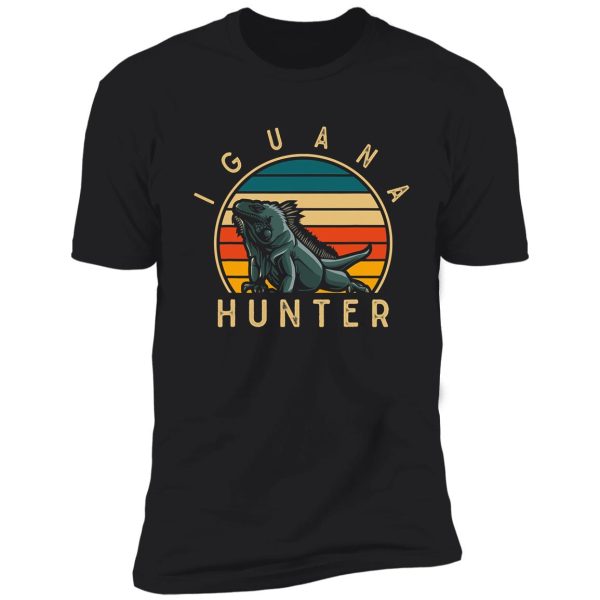 vintage iguana hunter funny reptile shirt