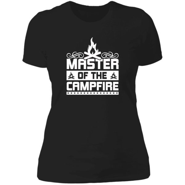 vintage master of the campfire typography lady t-shirt
