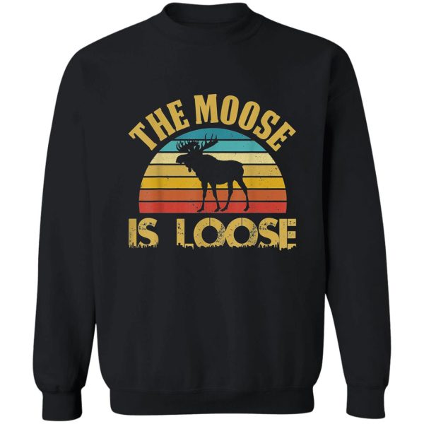 vintage moose lover gift t-shirt sweatshirt