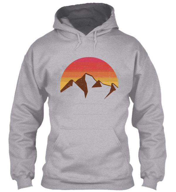 vintage mountain sunset hoodie