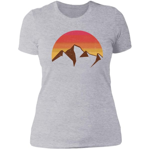 vintage mountain sunset lady t-shirt