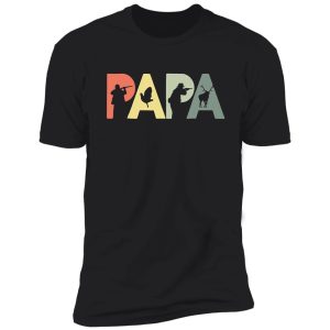 vintage papa hunting hunter funny shirt