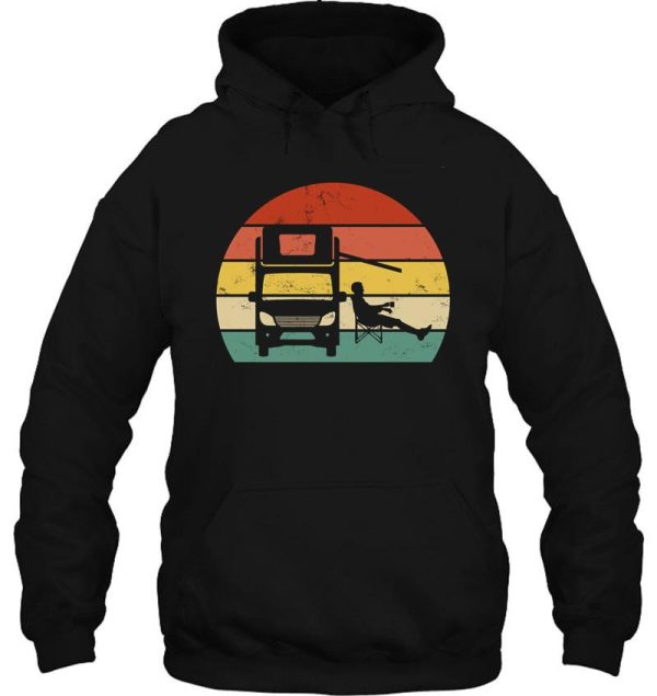 vintage retro sunset camper van rv hoodie