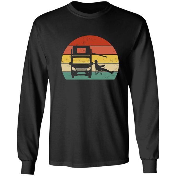 vintage retro sunset camper van rv long sleeve