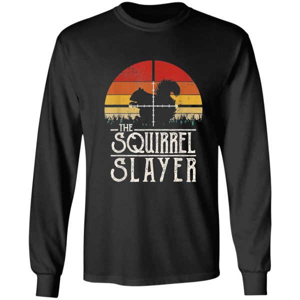 vintage sunset squirrel hunting t-shirt long sleeve