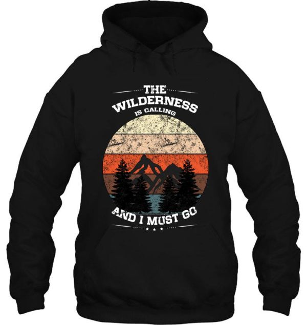 vintage sunset wilderness calling distressed mountains hoodie