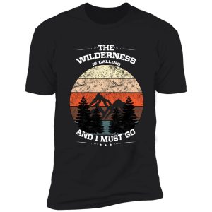 vintage sunset wilderness calling distressed mountains shirt