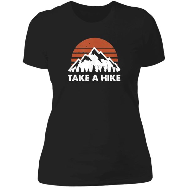 vintage take a hike outdoors nature hiking lover lady t-shirt