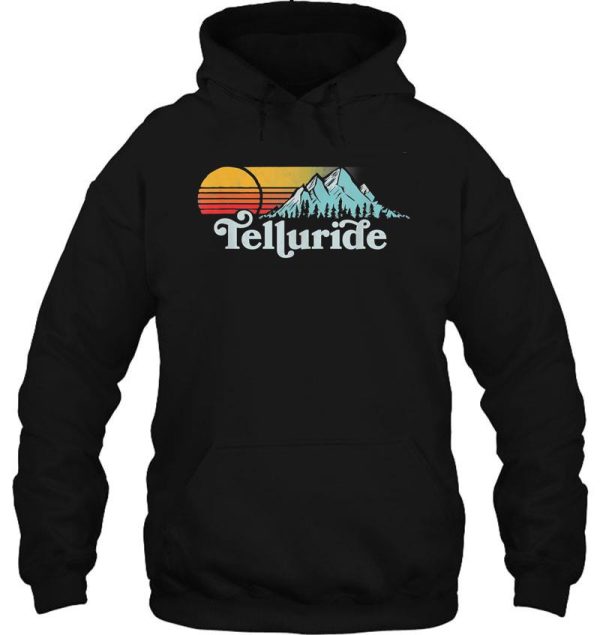 vintage telluride retro distressed vibe mountains 80s sun hoodie