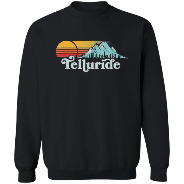 vintage telluride retro distressed vibe mountains 80s sun sweatshirt