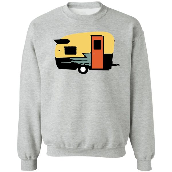 vintage travel camper transparent sweatshirt