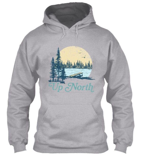 vintage up north lake hoodie