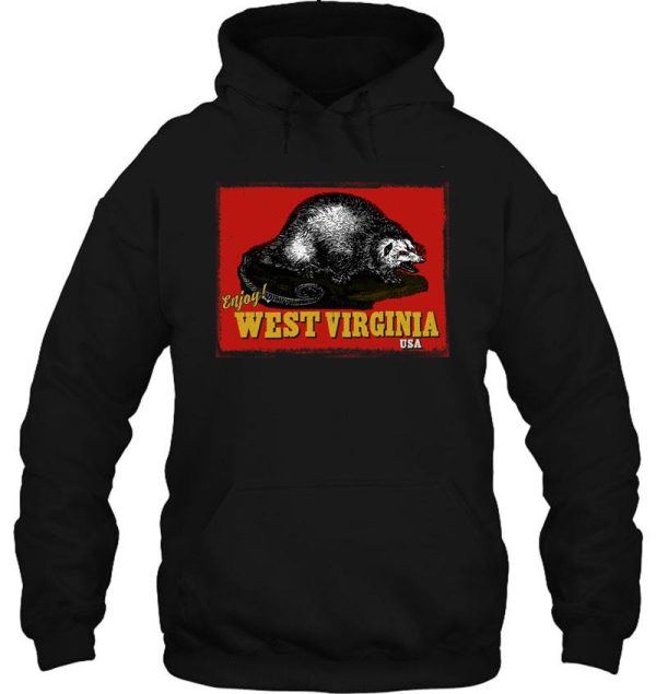 vintage west virginia travel promo hoodie