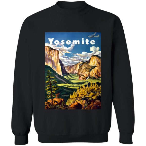 vintage yosemite national park california travel sweatshirt