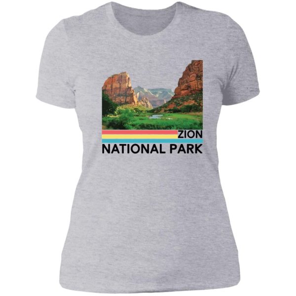 vintage zion national park retro utah mountain t-shirt lady t-shirt