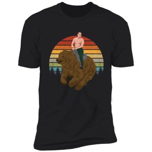 vladimir putin riding a russian bear in the forest shirt