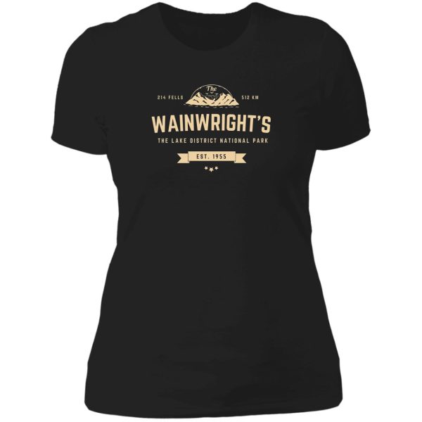 wainwright - lakeland fells - 214 - hiking lady t-shirt