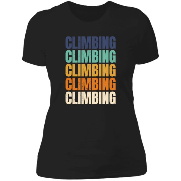 wall climbing lady t-shirt