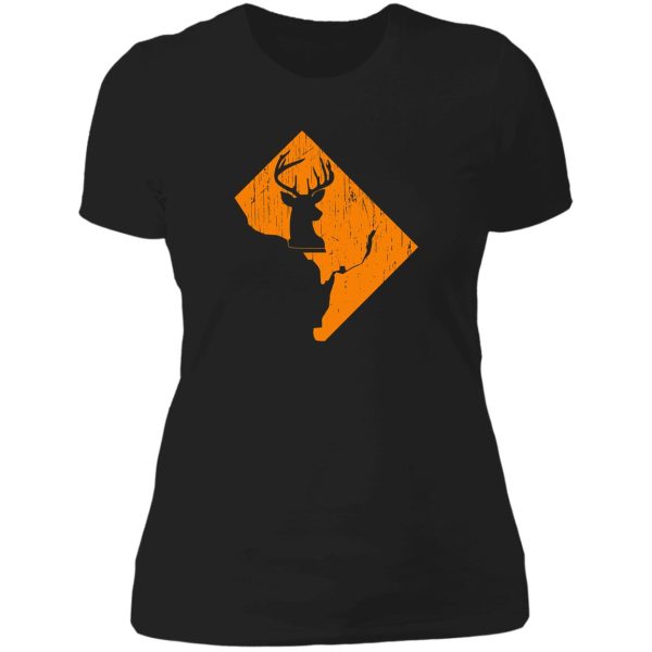 washington dc deer hunting lady t-shirt