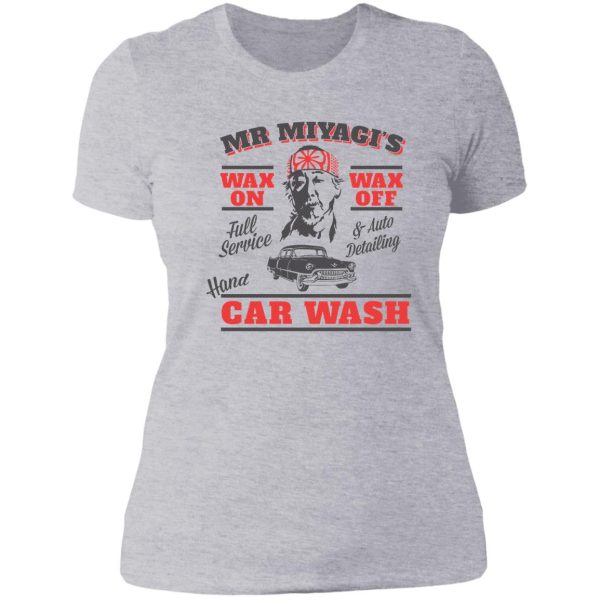 wax on wax off lady t-shirt