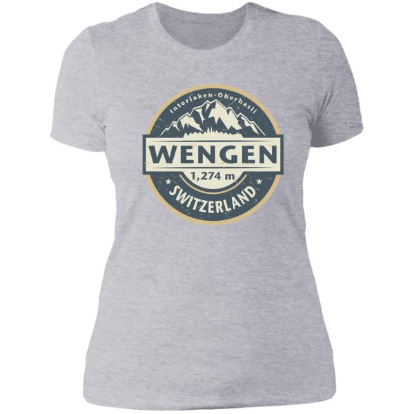 wengen switzerland lady t-shirt
