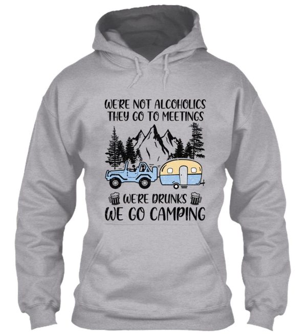 were not alcoholics they go to meetings drunk we go camping hoodie