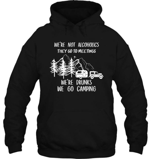 were not alcoholics they go to meetings were drunks we go camping shirt hoodie