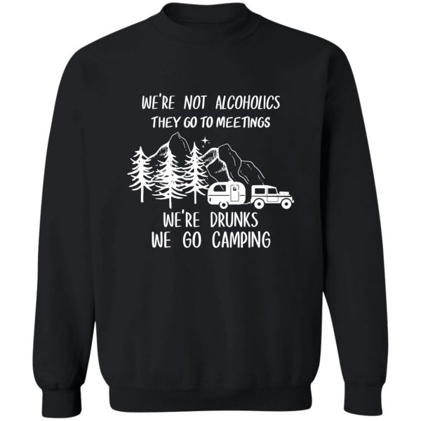 were not alcoholics they go to meetings were drunks we go camping shirt sweatshirt